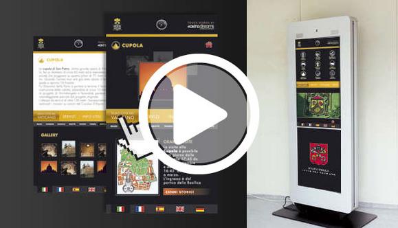 Totem Touch Screen 20'' posizionati in 11 Centri Città del Vaticano di Roma 